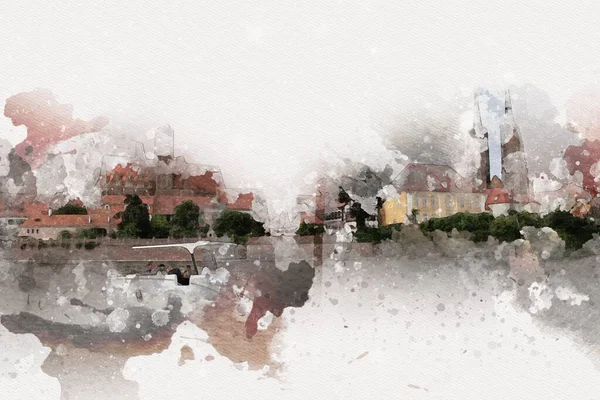 Wroclaw City Poland antika sanat eskizi çizimi