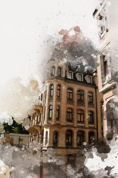 Wroclaw City Poland antika sanat eskizi çizimi