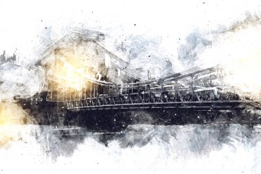 Wroclaw City Poland antika sanat eskizi çizimi