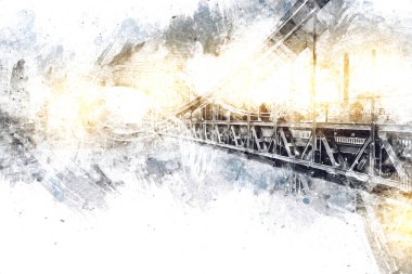 Wroclaw City Poland antika sanat eskizi çizimi