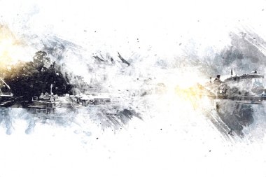 Wroclaw City Poland antika sanat eskizi çizimi