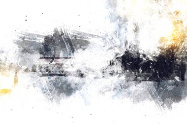 Wroclaw City Poland antika sanat eskizi çizimi