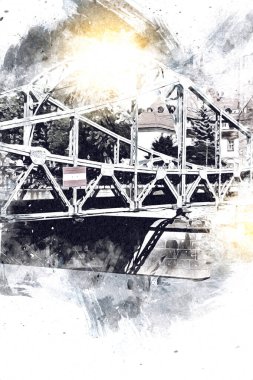 Wroclaw City Poland antika sanat eskizi çizimi