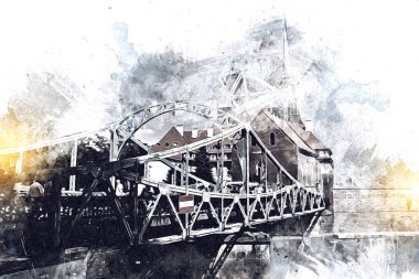 Wroclaw City Poland antika sanat eskizi çizimi