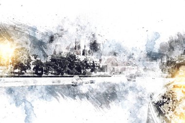 Wroclaw City Poland antika sanat eskizi çizimi