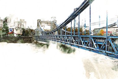 Wroclaw City Poland antika sanat eskizi çizimi