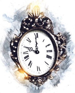 Eski antika klasik saatlerin eski kağıt arka plandaki tuşları.