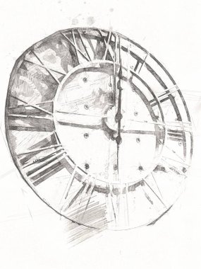 Eski antika klasik saatlerin eski kağıt arka plandaki tuşları.