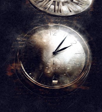 Eski antika klasik saatlerin eski kağıt arka plandaki tuşları.