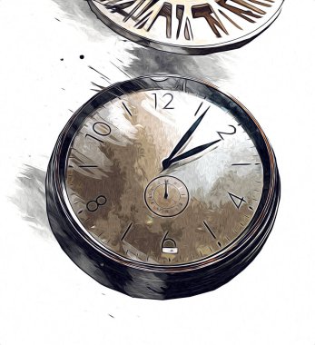 Eski antika klasik saatlerin eski kağıt arka plandaki tuşları.