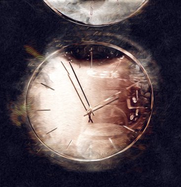 Eski antika klasik saatlerin eski kağıt arka plandaki tuşları.