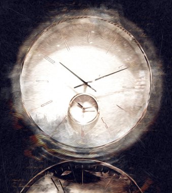 Eski antika klasik saatlerin eski kağıt arka plandaki tuşları.