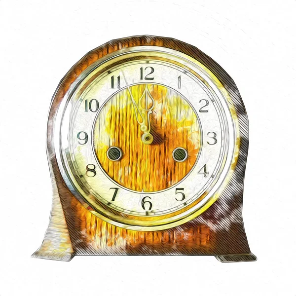 Dials Old Antique Classic Clocks Vintage Paper Background — Stock Photo, Image