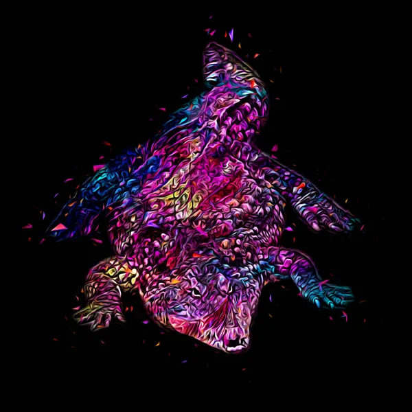 Timsah çizimi - sürüngen el çizimi, sanat çizimi