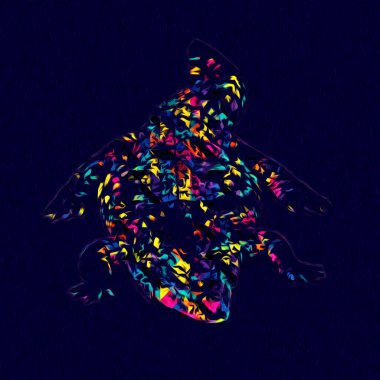 Timsah çizimi - sürüngen el çizimi, sanat çizimi