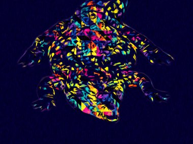 Timsah çizimi - sürüngen el çizimi, sanat çizimi