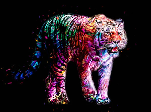 Kaplan sanatı illüstrasyon rengi vintage grunge retro