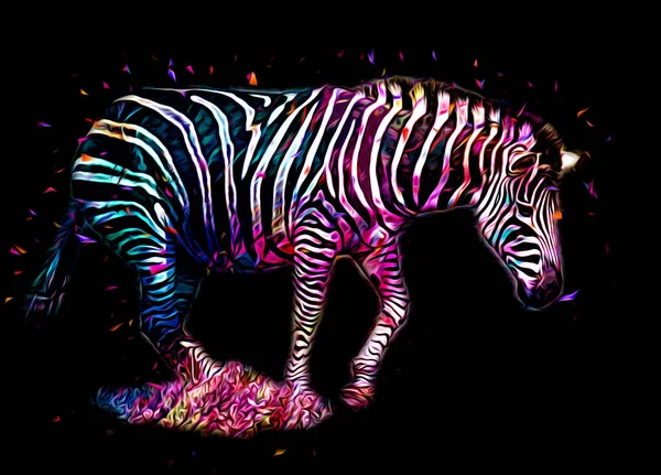 Ritning Zebra Skiss Afrikanska Däggdjur Illustration — Stockfoto