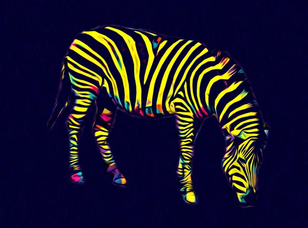 Tekening Van Zebra Schets Van Afrikaanse Zoogdieren Illustratie — Stockfoto