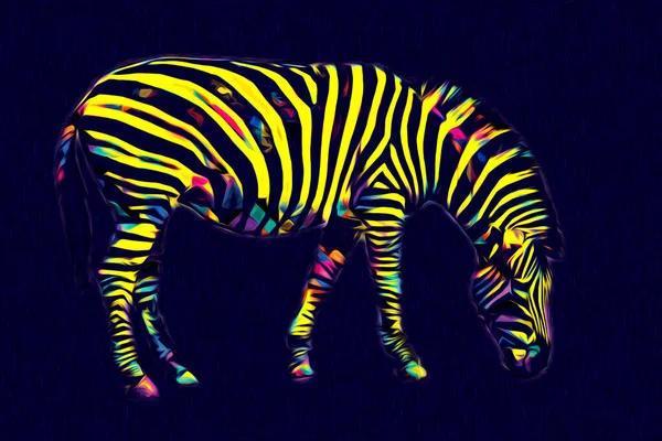 Dessin Zebra Croquis Illustration Mammifères Africains — Photo