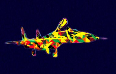 Amerikan savaş uçağı resim sanatı klasiği çiziyor.