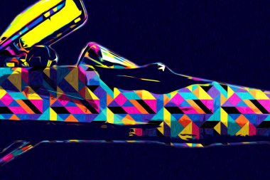 Amerikan savaş uçağı resim sanatı klasiği çiziyor.