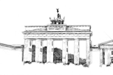 Berlin sanat eskizi çizimi eğlenceli tasarım antika retro