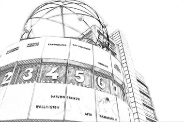 Berlin sanat eskizi çizimi eğlenceli tasarım antika retro