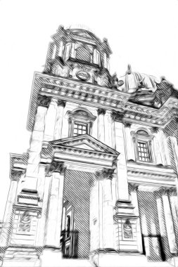 Berlin sanat eskizi çizimi eğlenceli tasarım antika retro