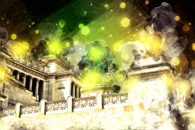 Roma İtalya sanatı eskiz çizimi eğlenceli tasarım antika retro