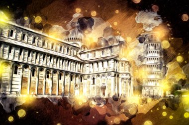 Roma İtalya sanatı eskiz çizimi eğlenceli tasarım antika retro