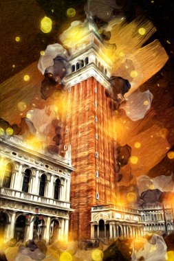 Venedik sanat eskizi çizimi eğlenceli tasarım antika retro