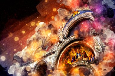 Venedik sanat eskizi çizimi eğlenceli tasarım antika retro