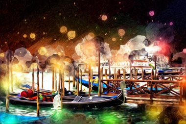 Venedik sanat eskizi çizimi eğlenceli tasarım antika retro