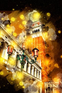 Venedik sanat eskizi çizimi eğlenceli tasarım antika retro