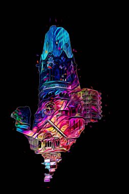 Berlin sanat eskizi çizimi eğlenceli tasarım antika retro