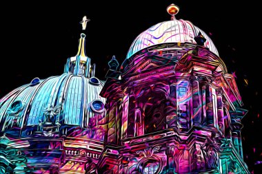 Berlin sanat eskizi çizimi eğlenceli tasarım antika retro