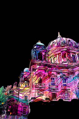 Berlin sanat eskizi çizimi eğlenceli tasarım antika retro