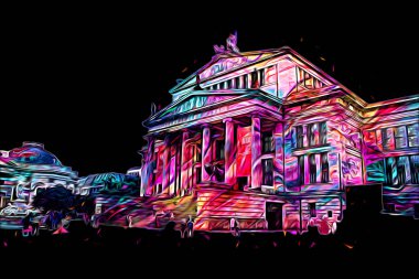 Berlin sanat eskizi çizimi eğlenceli tasarım antika retro