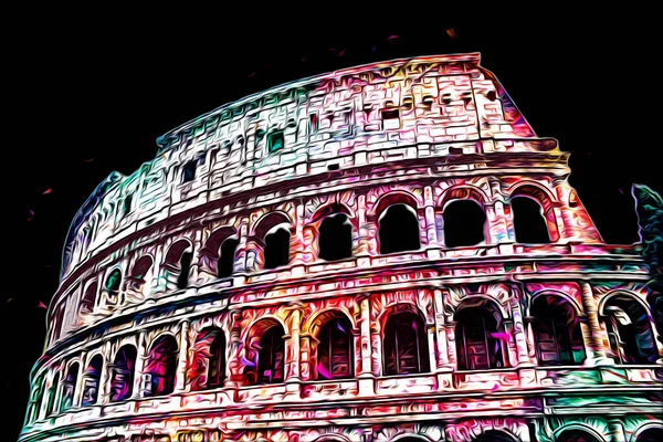 Roma İtalya sanatı eskiz çizimi eğlenceli tasarım antika retro