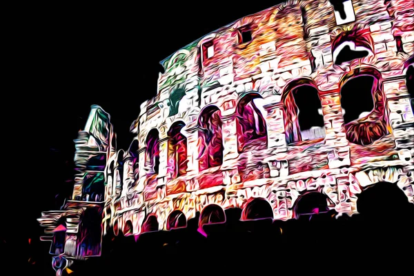 Roma İtalya sanatı eskiz çizimi eğlenceli tasarım antika retro