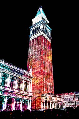 Venedik sanat eskizi çizimi eğlenceli tasarım antika retro