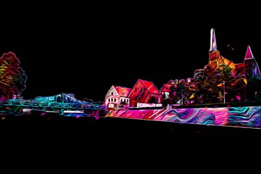 Wroclaw City Poland antika sanat eskizi çizimi