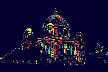 Berlin sanat eskizi çizimi eğlenceli tasarım antika retro