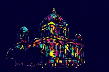 Berlin sanat eskizi çizimi eğlenceli tasarım antika retro