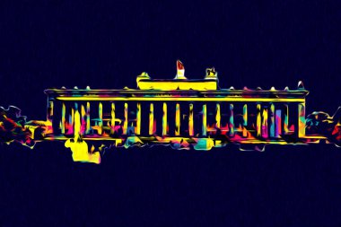 Berlin sanat eskizi çizimi eğlenceli tasarım antika retro