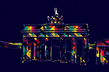 Berlin sanat eskizi çizimi eğlenceli tasarım antika retro