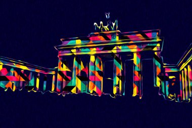 Berlin sanat eskizi çizimi eğlenceli tasarım antika retro