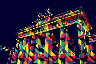 Berlin sanat eskizi çizimi eğlenceli tasarım antika retro