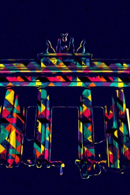 Berlin sanat eskizi çizimi eğlenceli tasarım antika retro